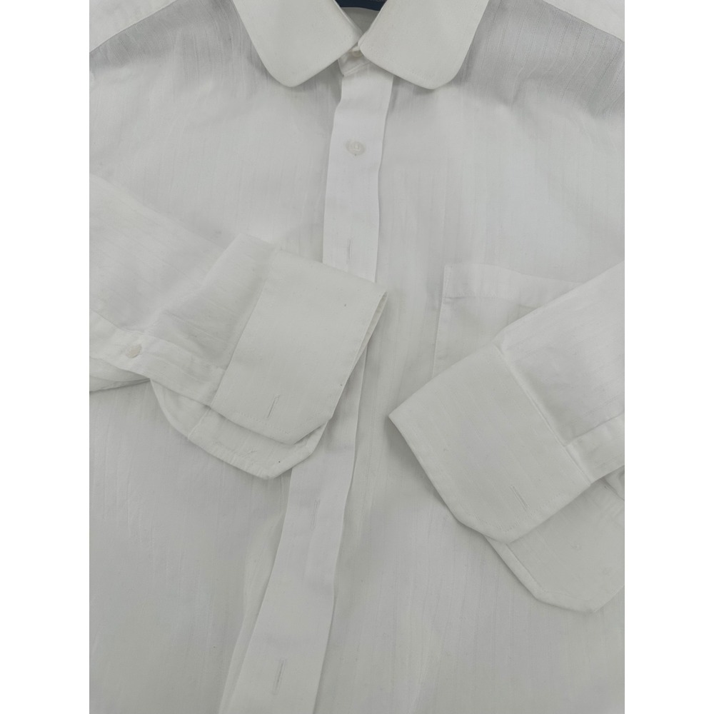 Donald J Trump Signature Collection White Club Collar Dress Shirt Men 16.5 32/33